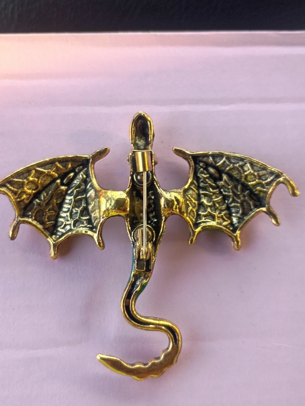 Green Dragon Wing Reptile Brooch - Decorative Pet Reptile Accessory